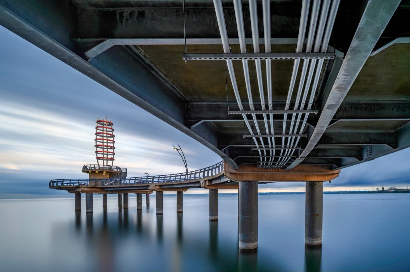 Brant Pier Under Bridge Architecture Fine Art