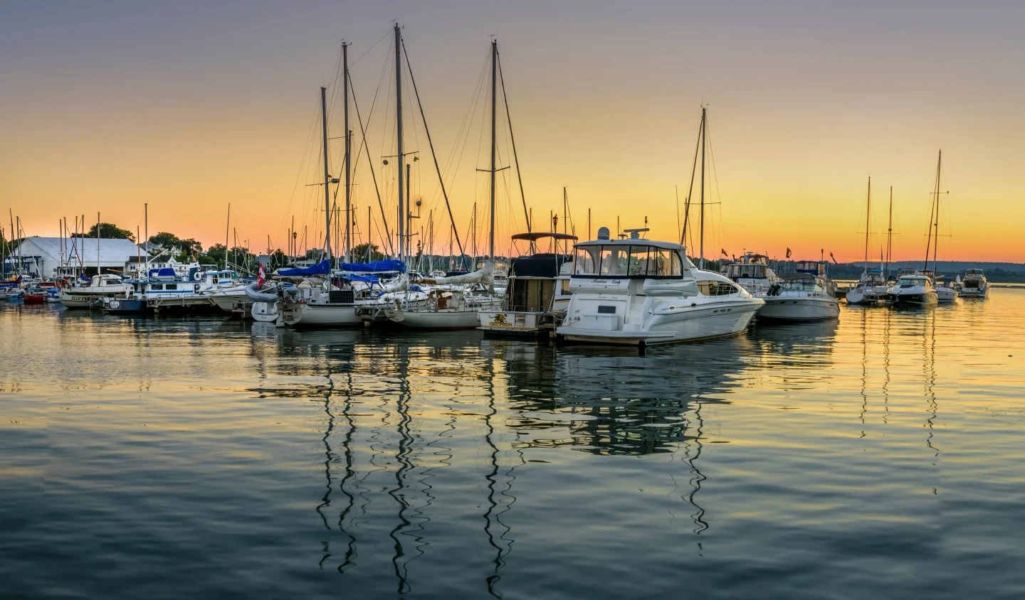 Hamilton Harbour Sunset Golden Fine Art