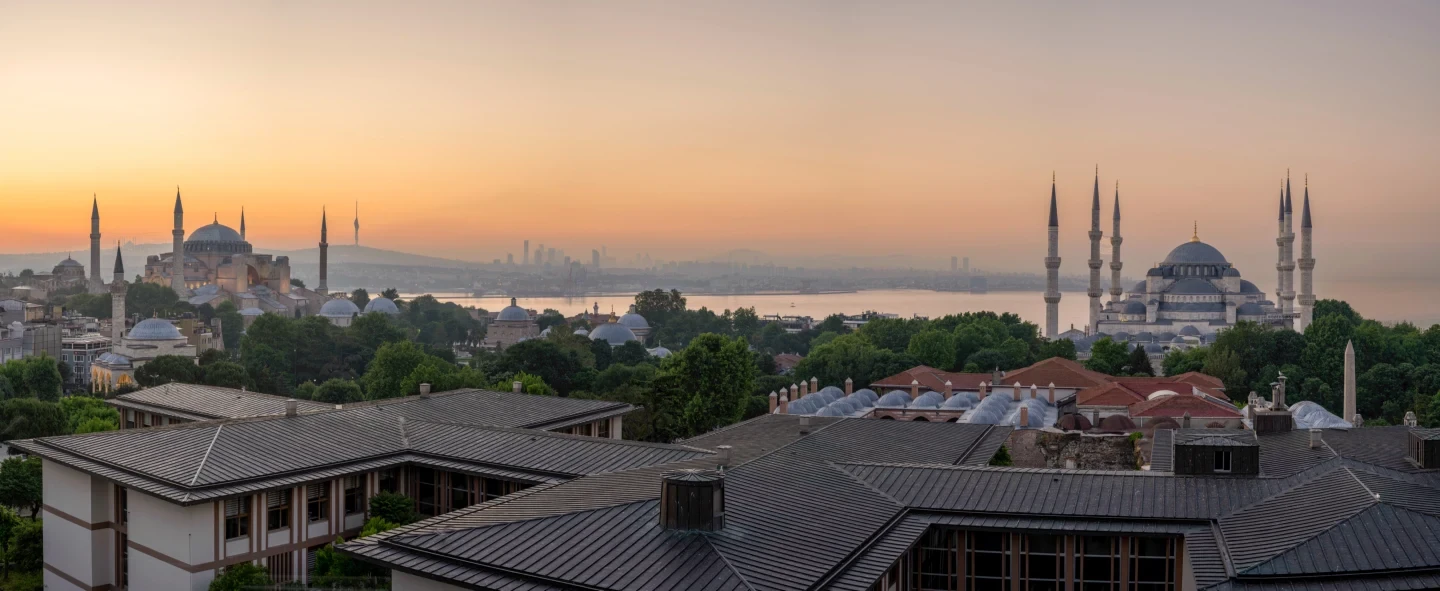 Istanbul Bosphorus Sunrise Panorama