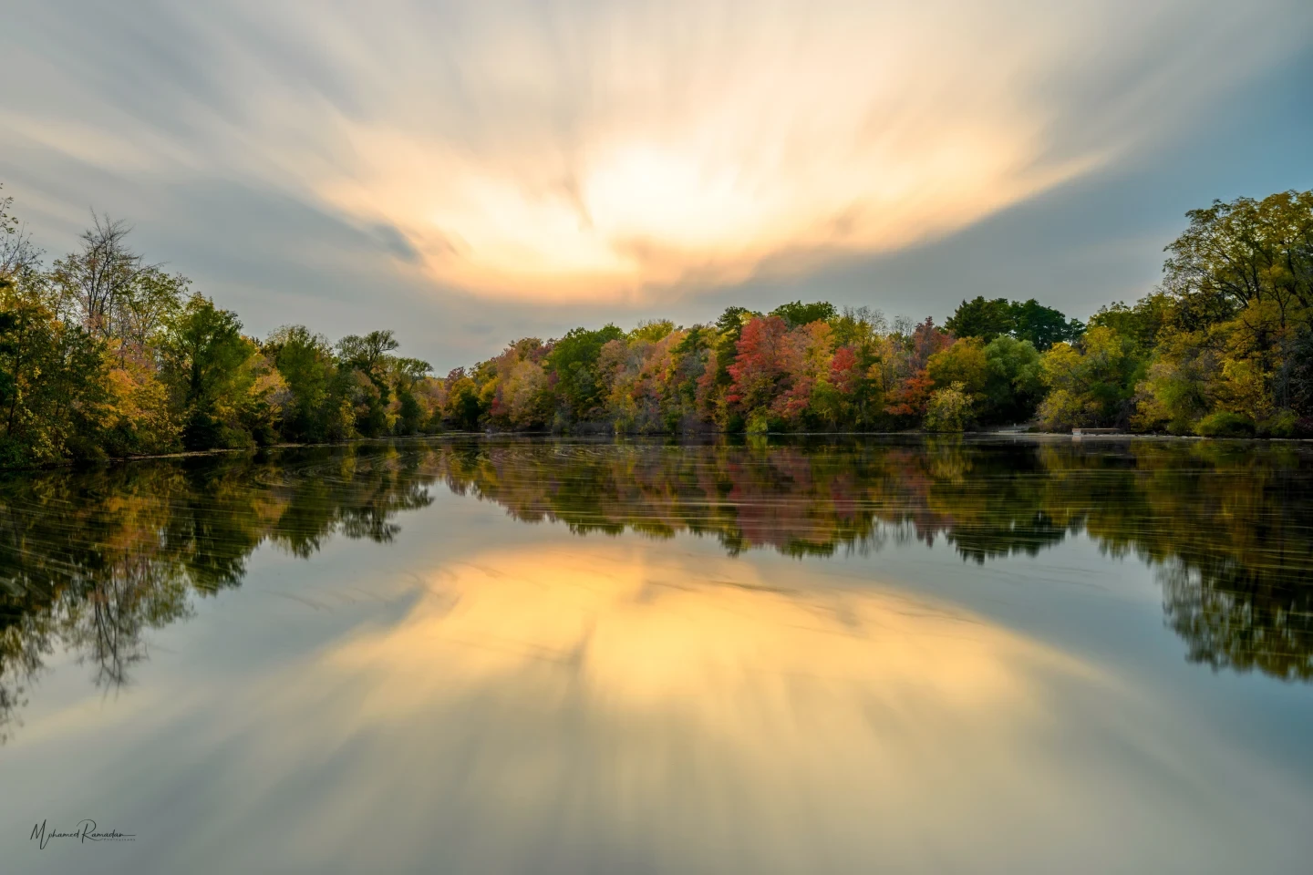Mill Pond Long Exposure Golden Hour