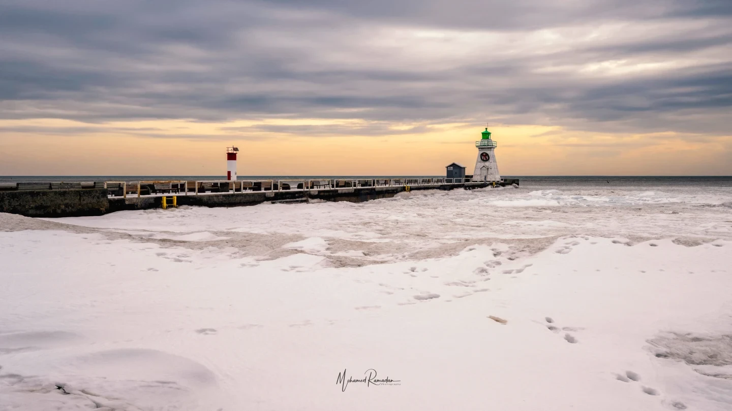 Port Dover Lighthouse Pier Golden Hour Lake Ontario