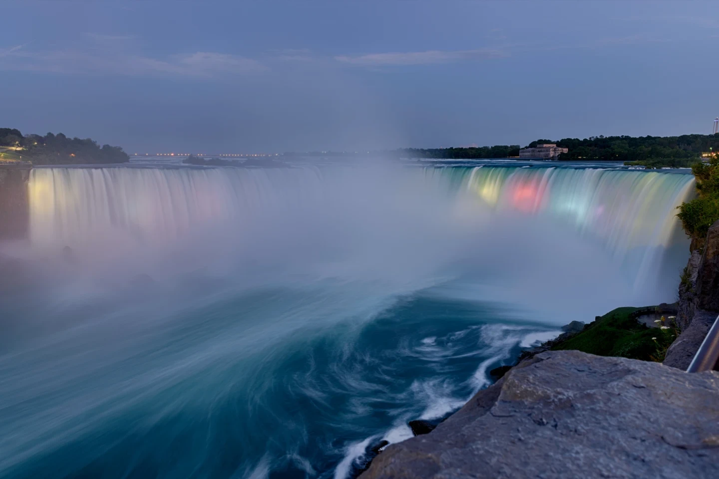 Niagara Falls Illuminated Colors Blue