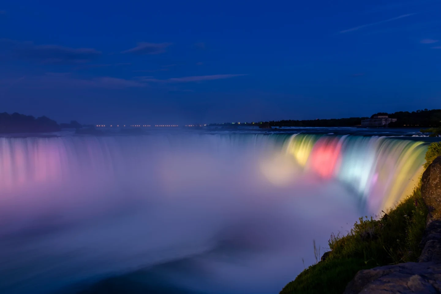 Niagara Falls Illuminated Colors Pink