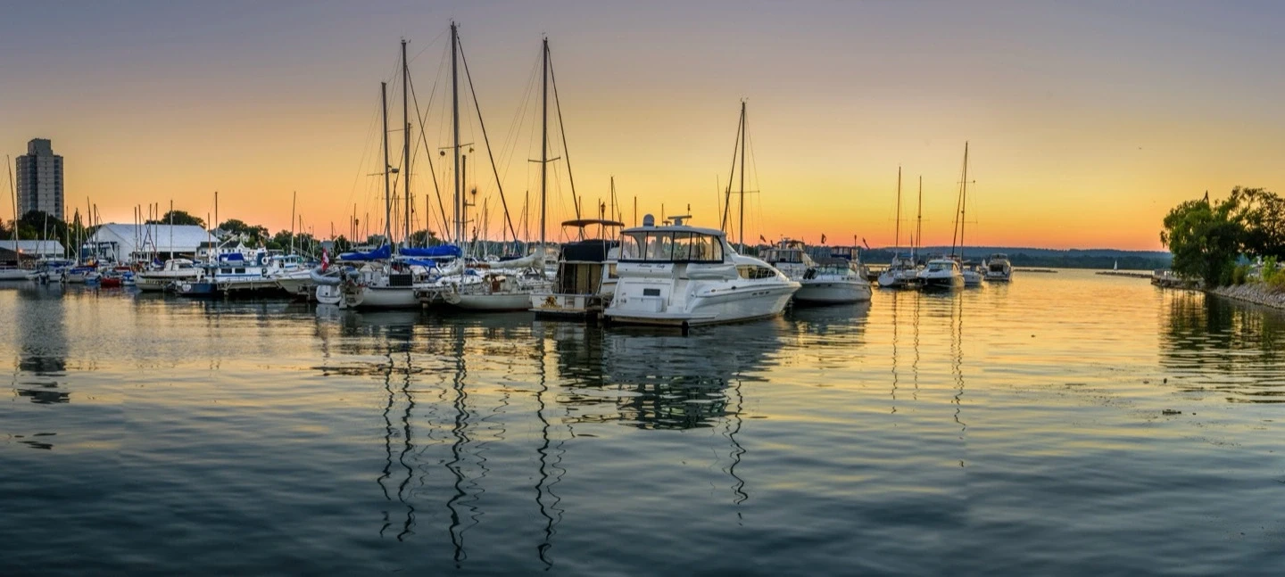 Hamilton Harbour Sunset Warm Reflection