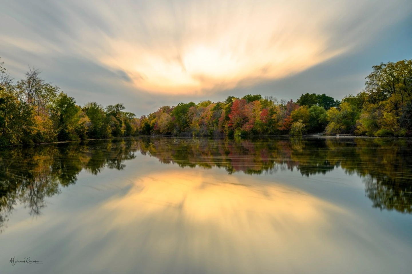 Mill Pond Long Exposure Golden Hour