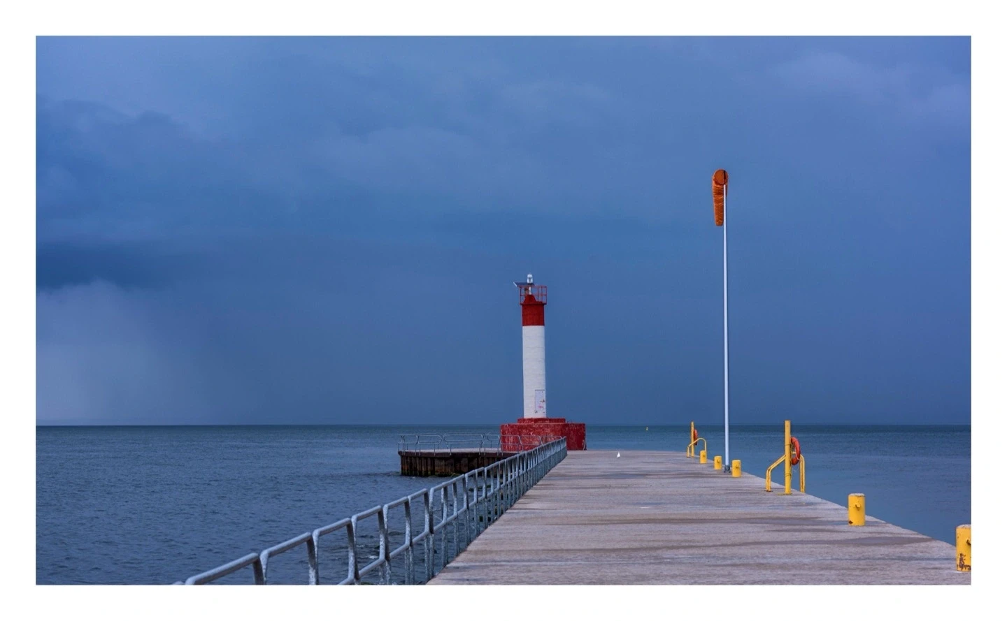 Oakville Lighthouse Pier Purple Sunset Long Exposure