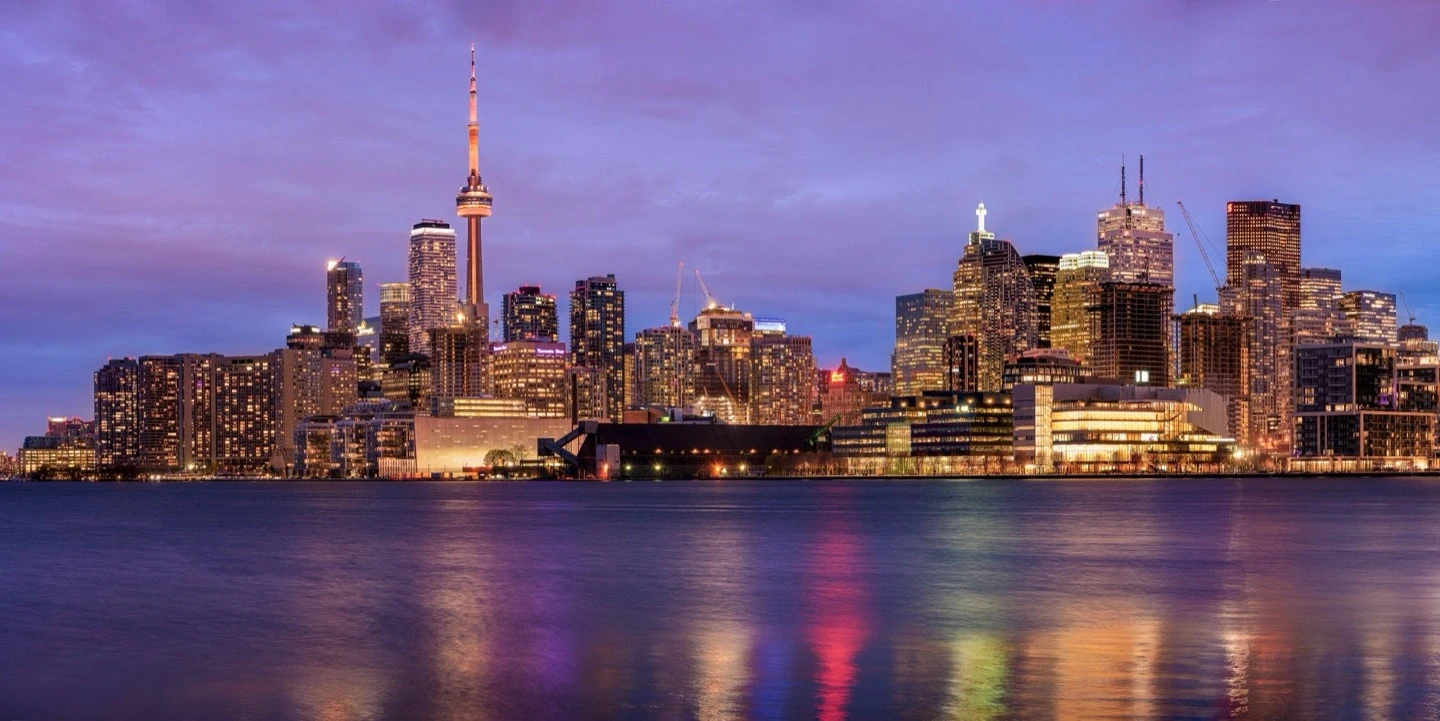 Toronto Skyline Compressed Perspective Dusk