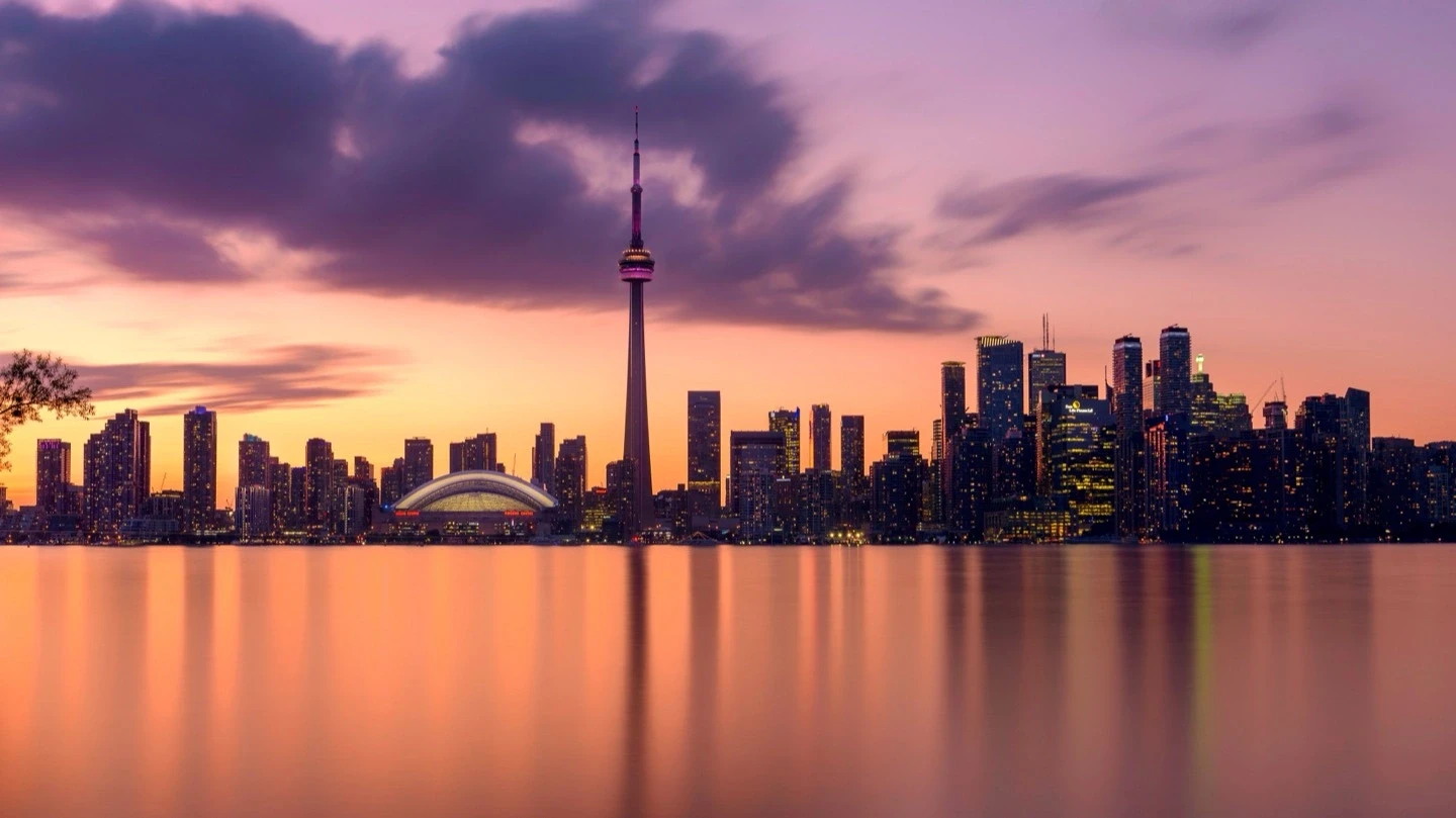 Toronto Skyline Golden Sunset Fine Art