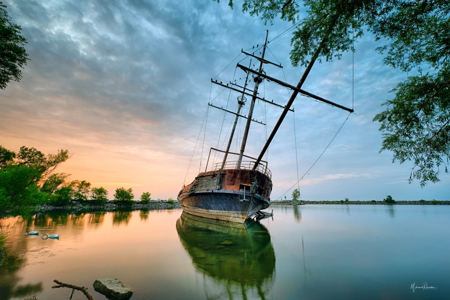 Ship Lake Ontario Fine Art Silhouette