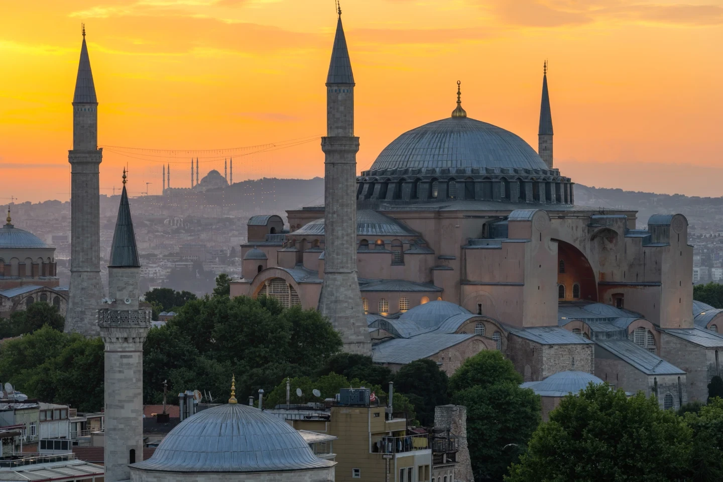 Hagia Sophia Istanbul Sunset Bosphorus