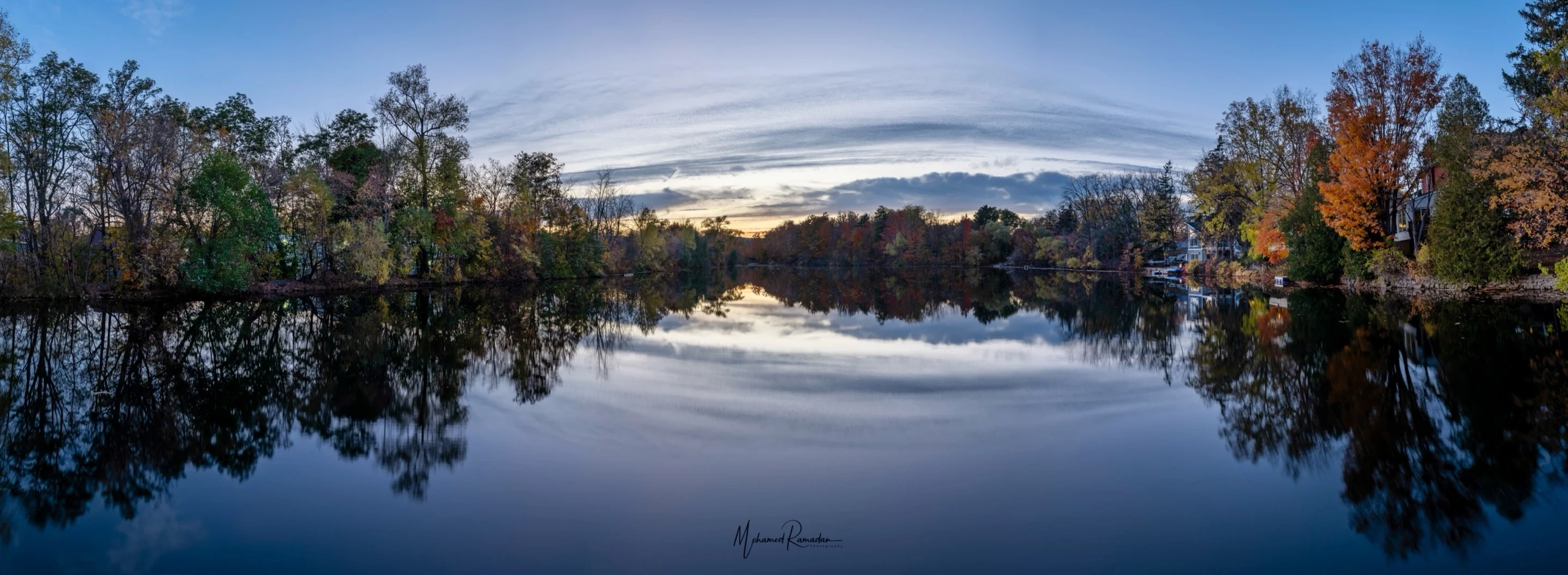 Mill Pond Blue Hour Panorama