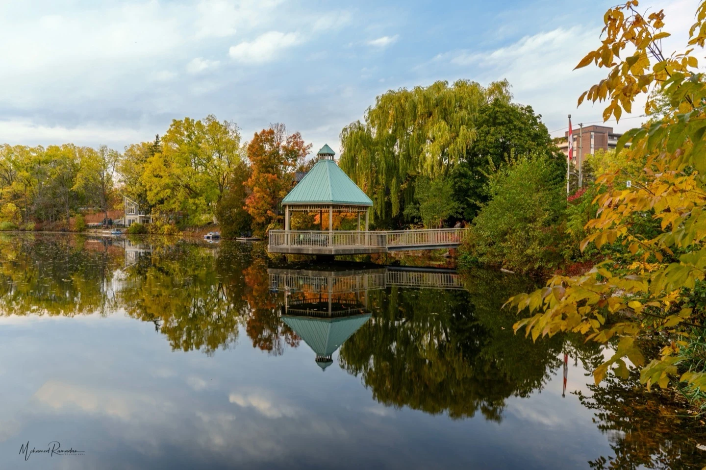 Mill Pond Side View Reflection Ontario