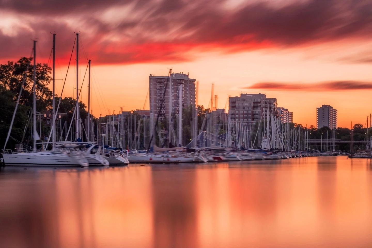 Oakville Harbour Summer Golden Sunset