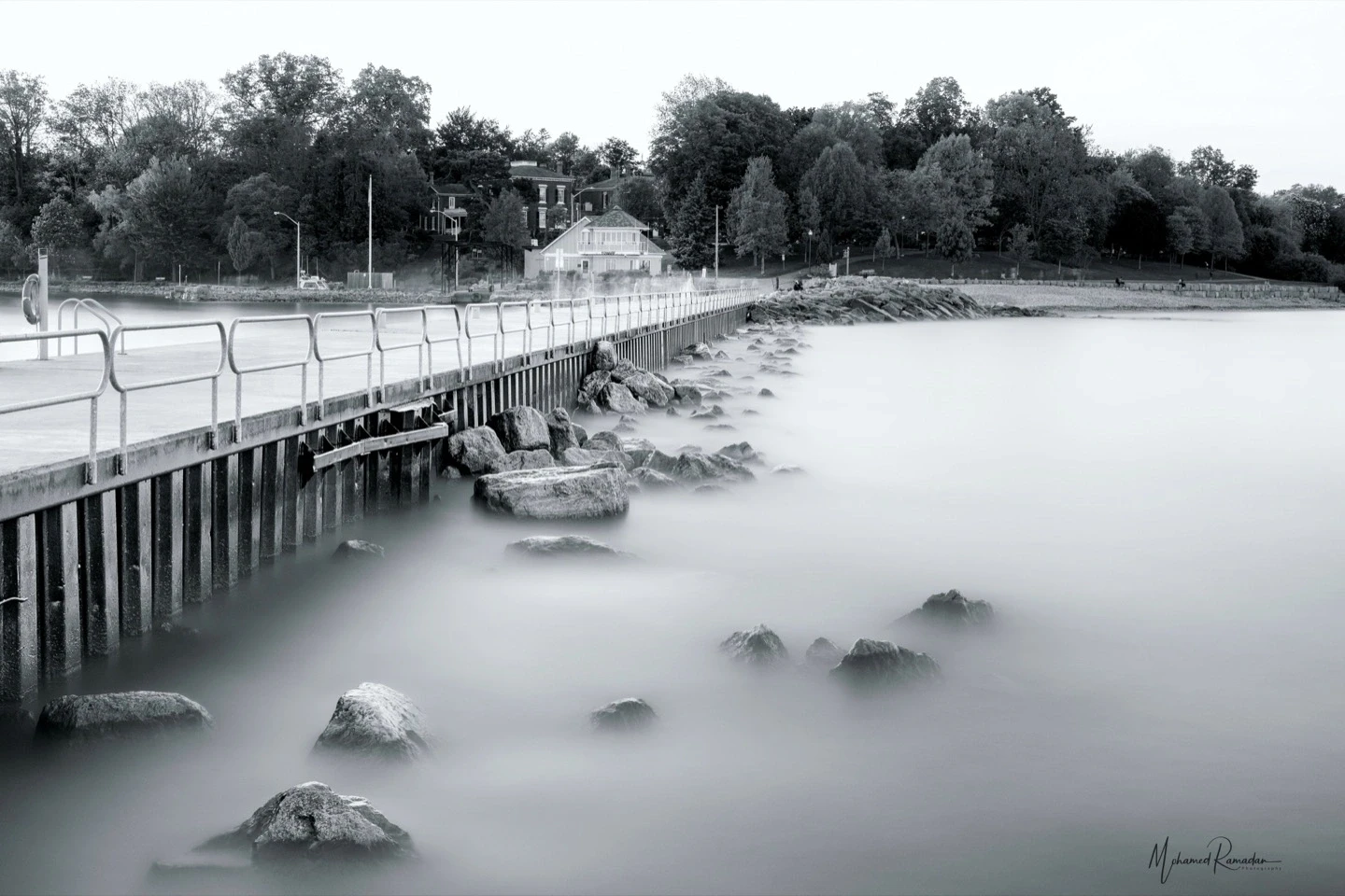 Oakville Lakeshore Black White Sharpened