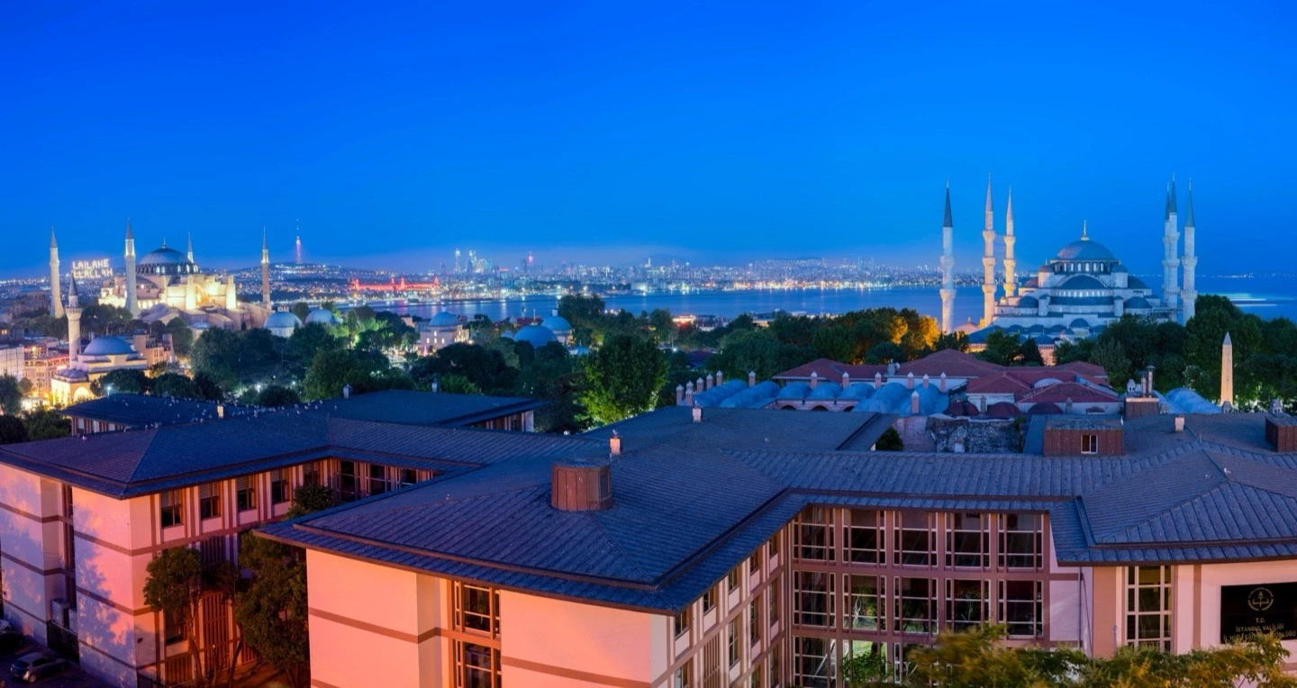 Istanbul Bosphorus Blue Hour Panorama