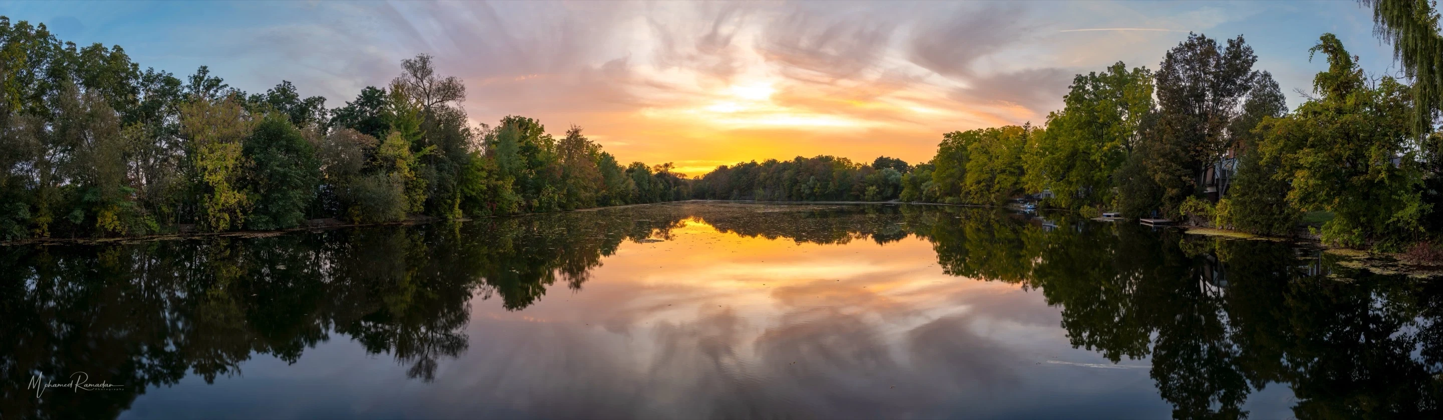 Mill Pond Reflection Panorama
