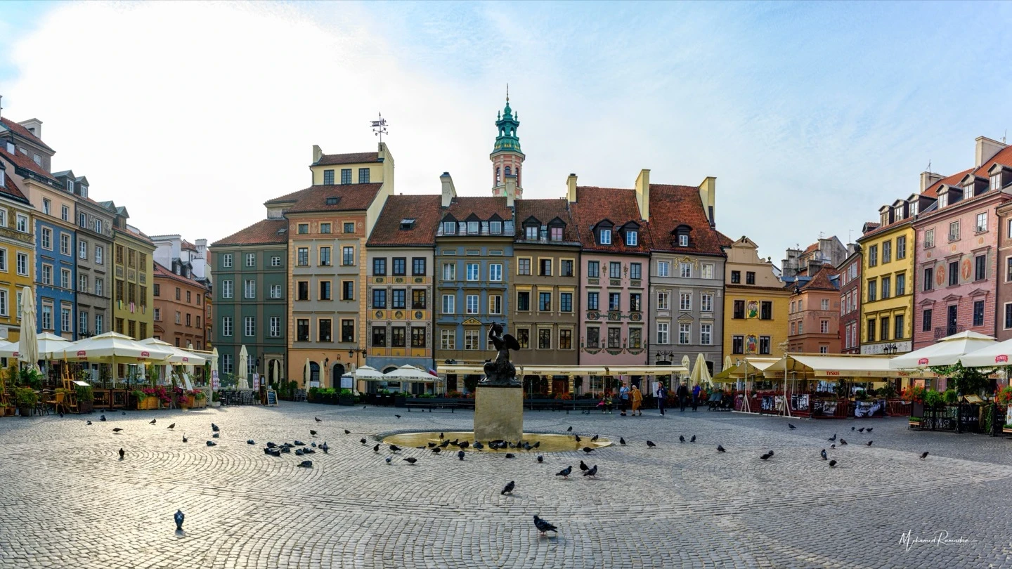 Warsaw Old Town Square Panorama