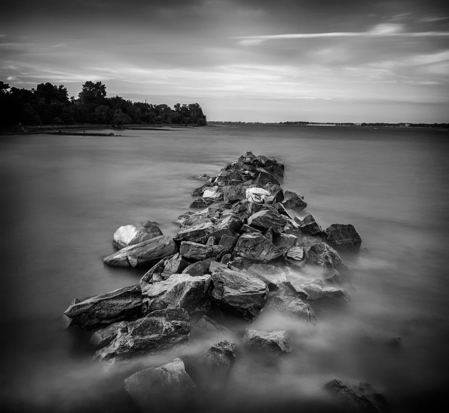 Pier Black White Long Exposure