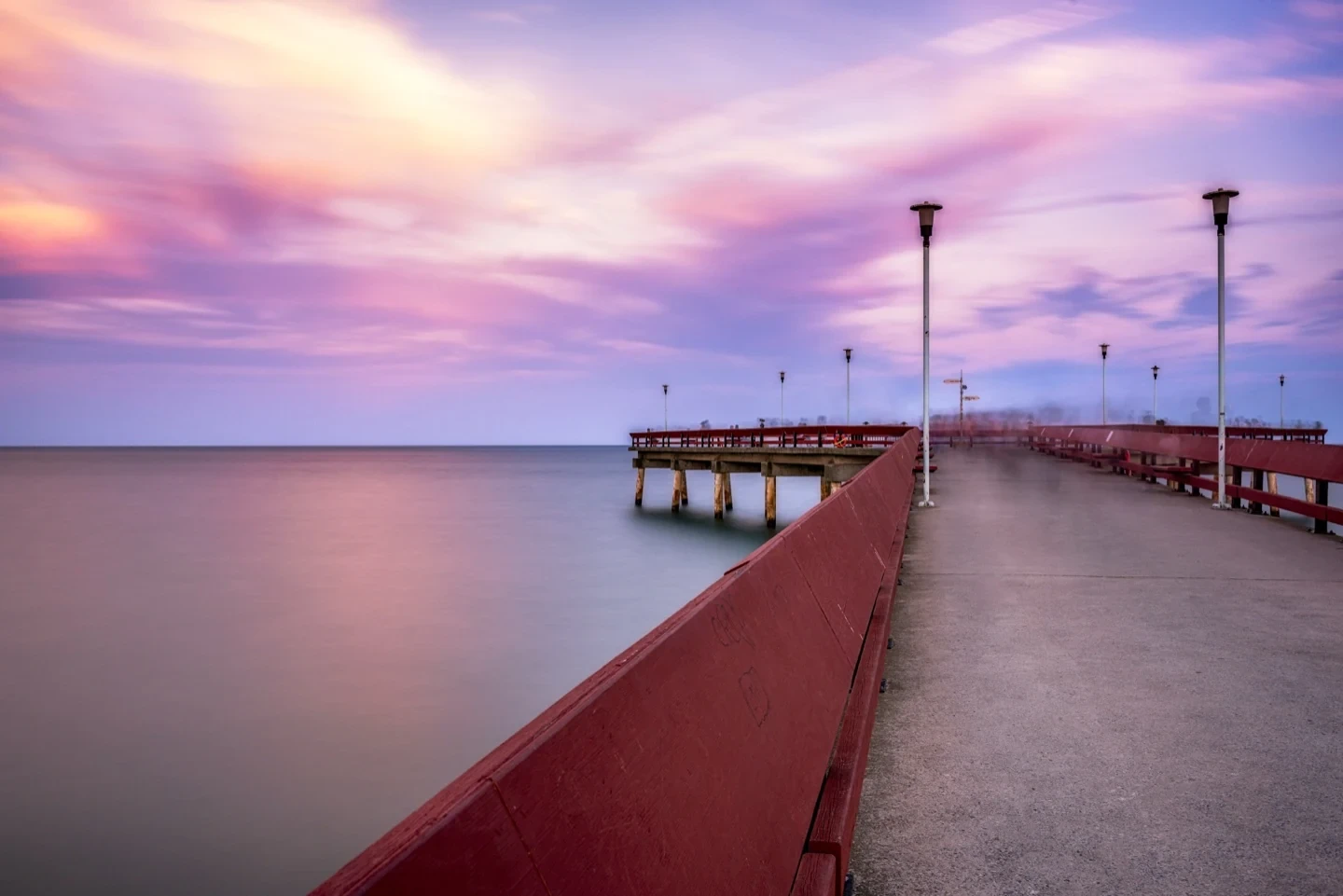 Pier Colorful Sunset Fine Art