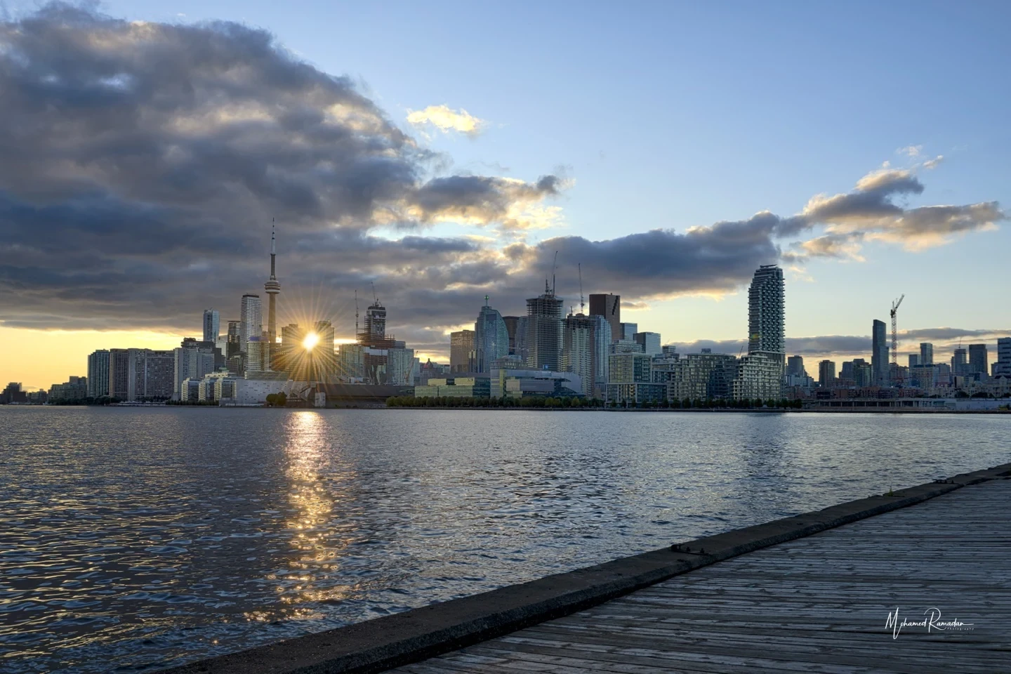 Polson Pier Golden Sunset Warm Reflection