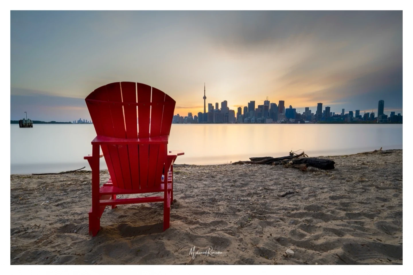 Ward Island Red Chair Skyline