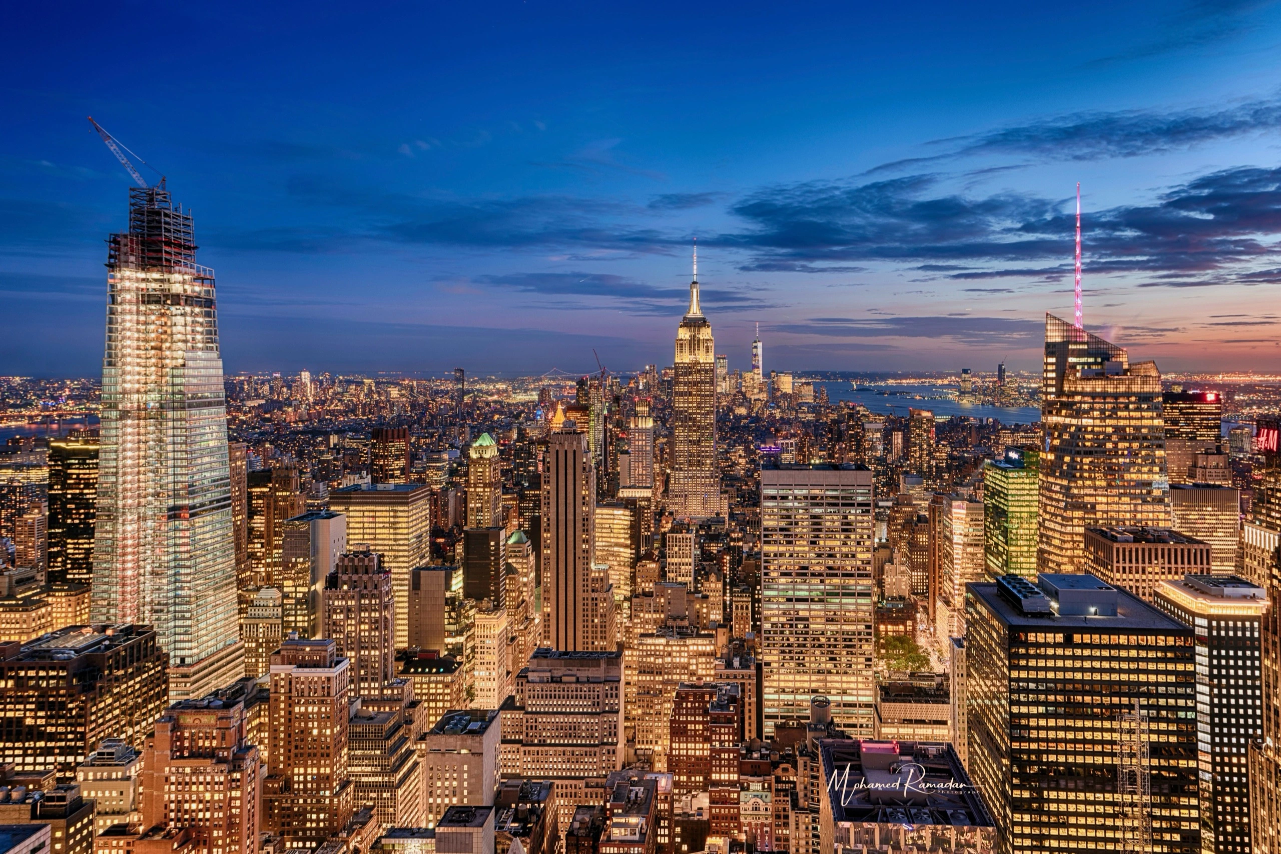 New York City Skyline Golden Hour Fine Art