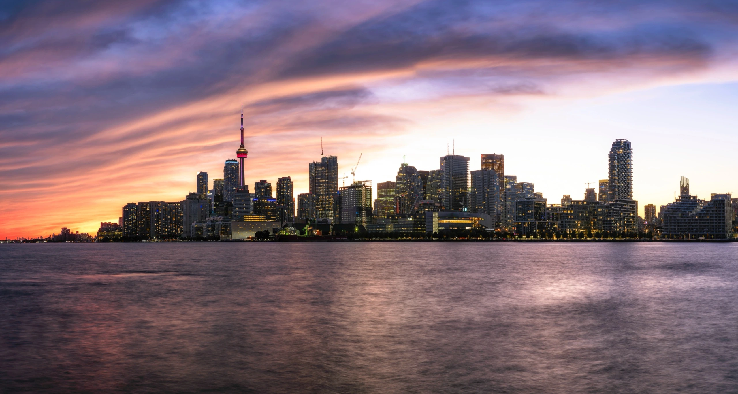 Epic Summer Sunset Toronto Skyline